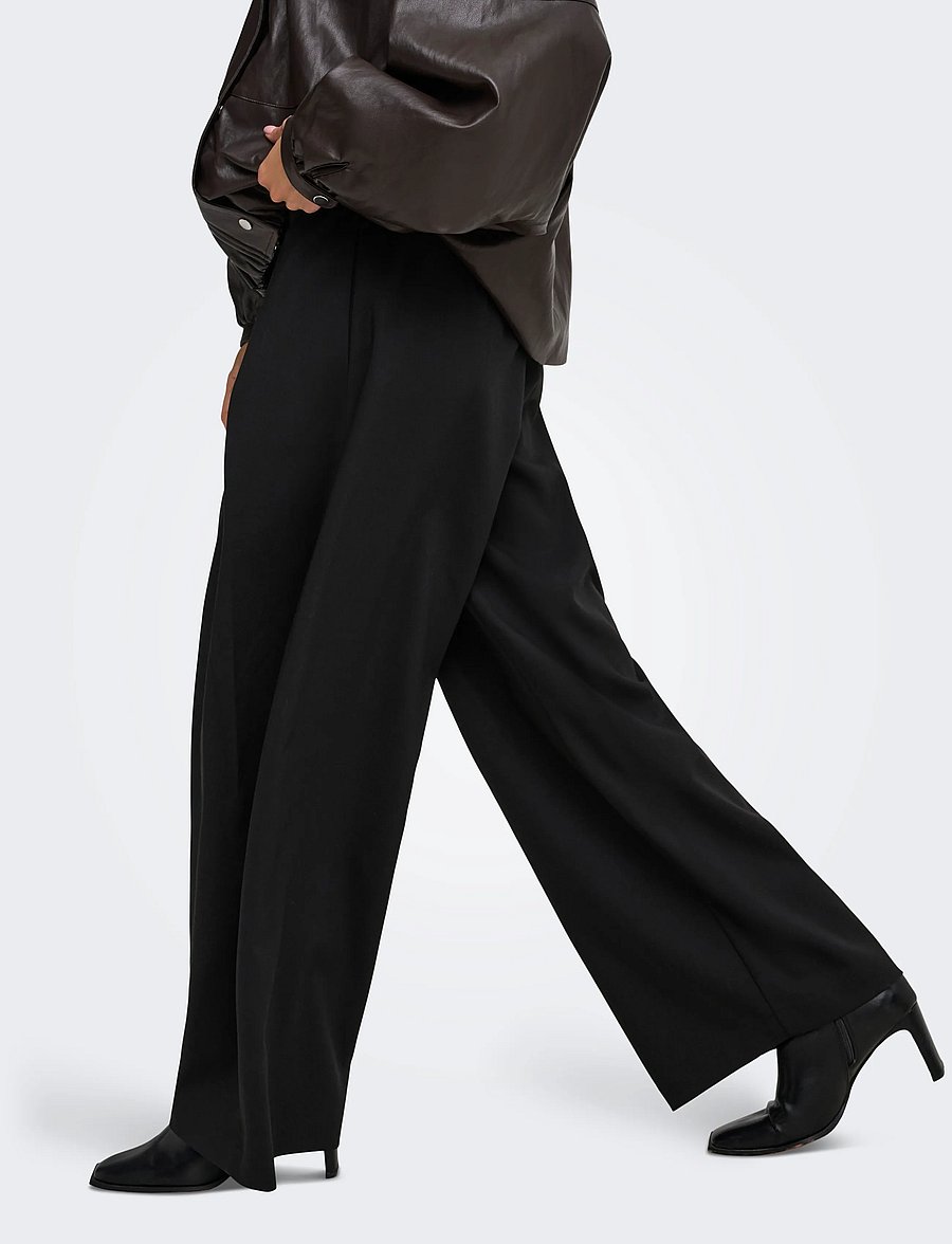 ONLY - ONLYASMINE MW PLEAT BARREL PANT TLR - barrel-bukser - black - 5