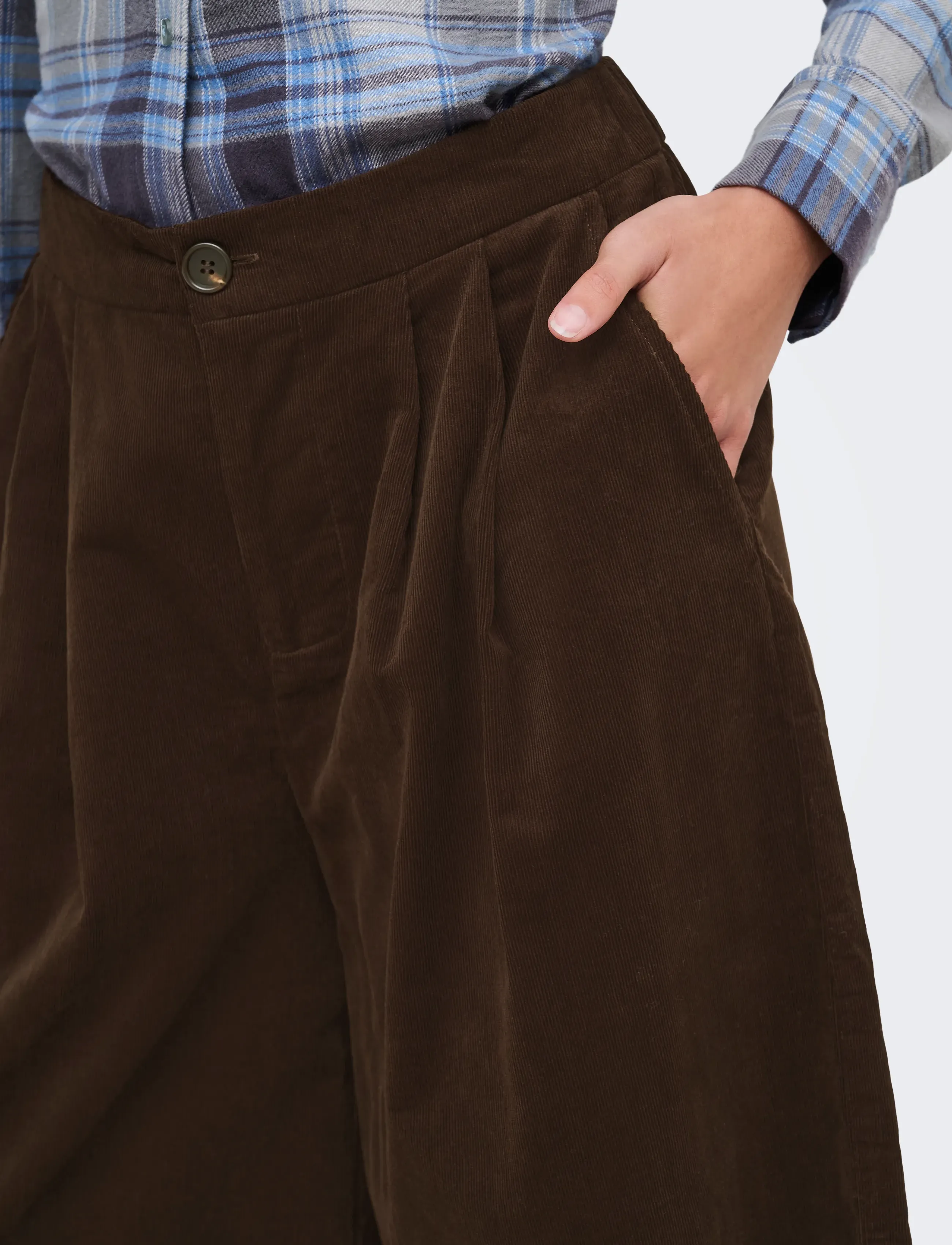 ONLY - ONLCOSTA HW CORD BERMUDA SHORTS PNT - coffee bean - 5