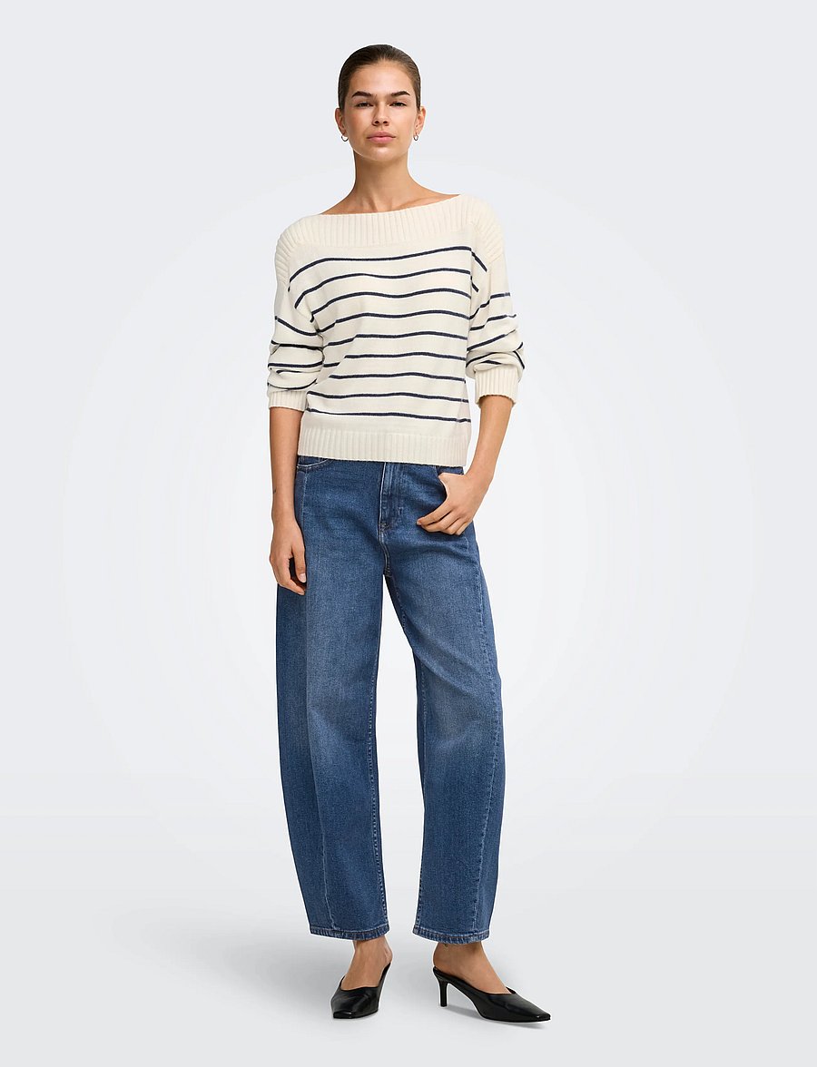 ONLY - ONLJESSICA HW BARREL ANK DNM AZG622 NOOS - barrel jeans - medium blue denim - 4