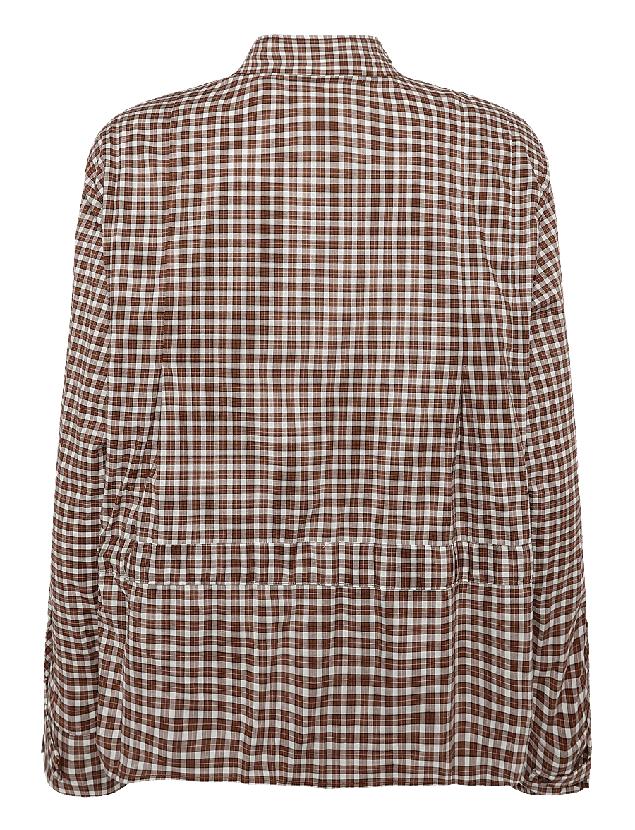 ONLY - ONLKEERY LS HIGHNECK TIE SHIRT EX WVN - cappuccino - 2