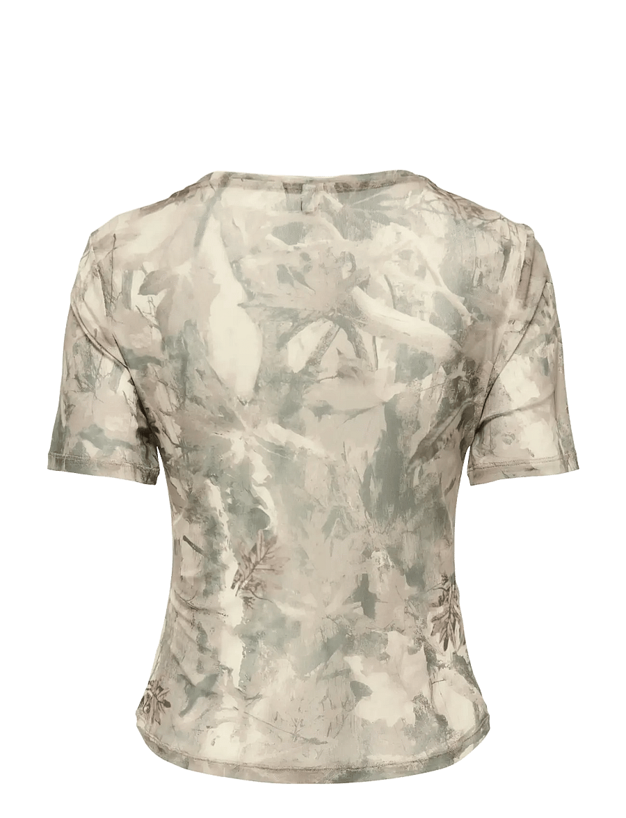 ONLY - ONLLYRI S/S O-NECK TOP AOP CS JRS - t-särgid - walnut - 1