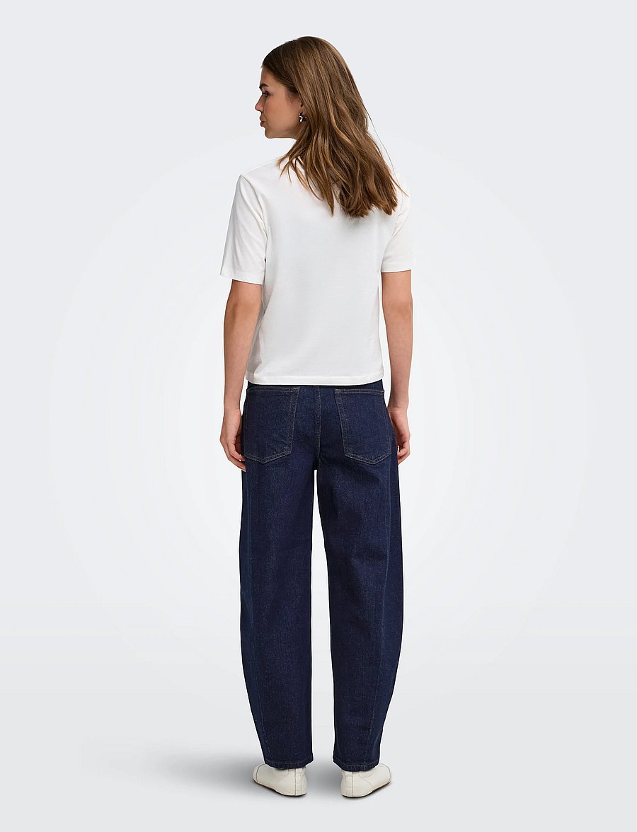 ONLY - ONLJESSICA HW BARREL ANKLE DNM AZG421 - barrel-teksad - dark blue denim - 3