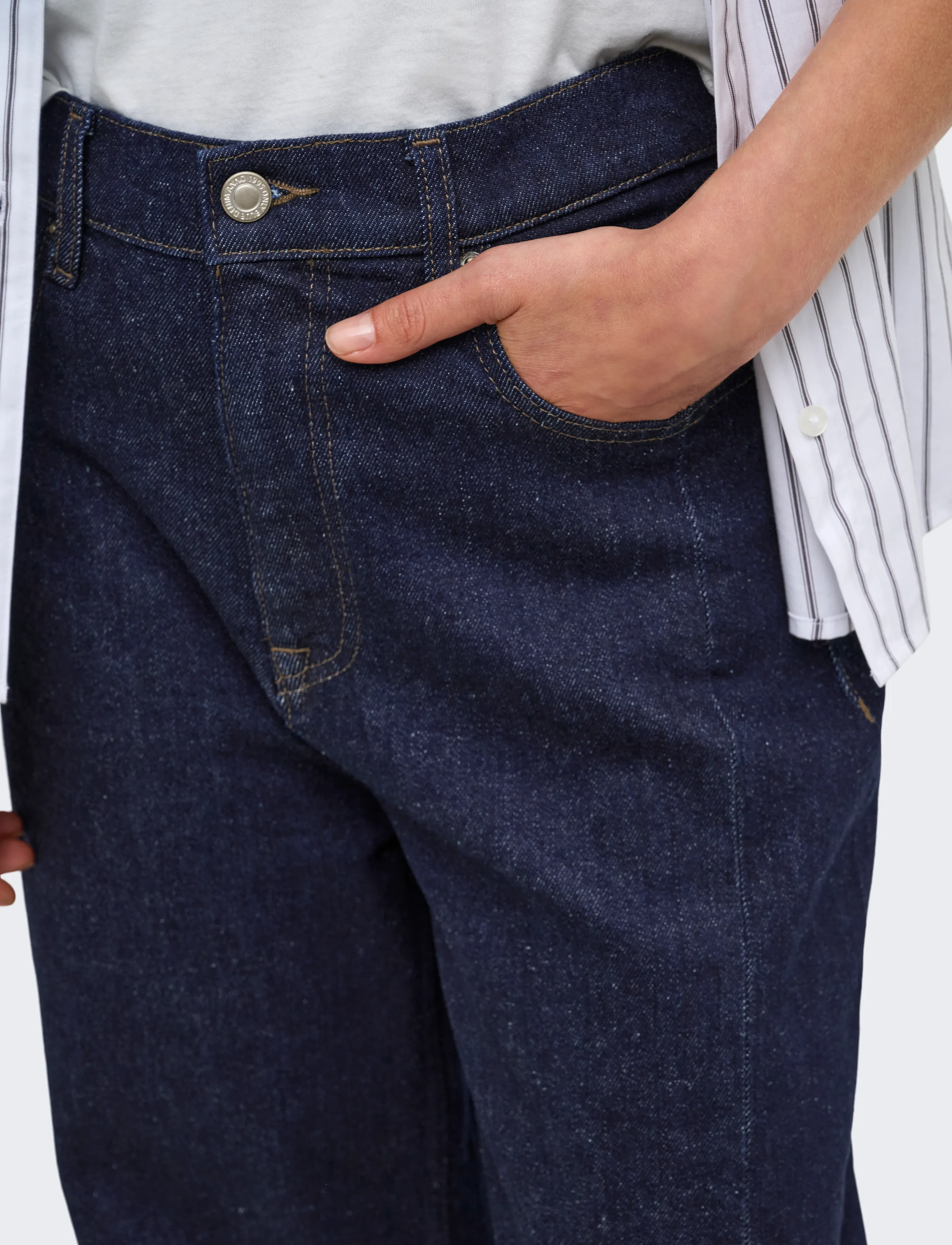 ONLY - ONLJESSICA HW BARREL ANKLE DNM AZG421 - barrel-teksad - dark blue denim - 5