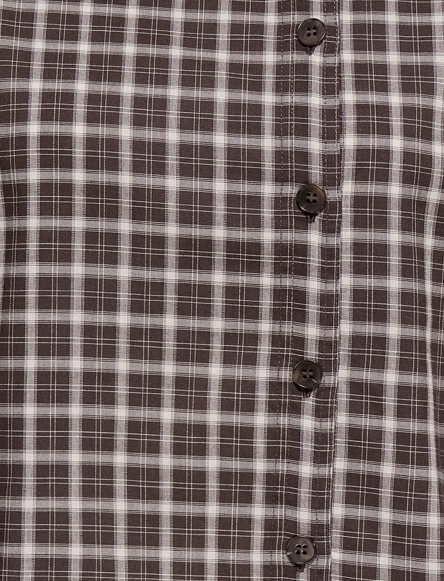ONLY - ONLFREYA CHECK HIGH NECK SHIRT WVN EX - langärmlige hemden - malt ball - 2