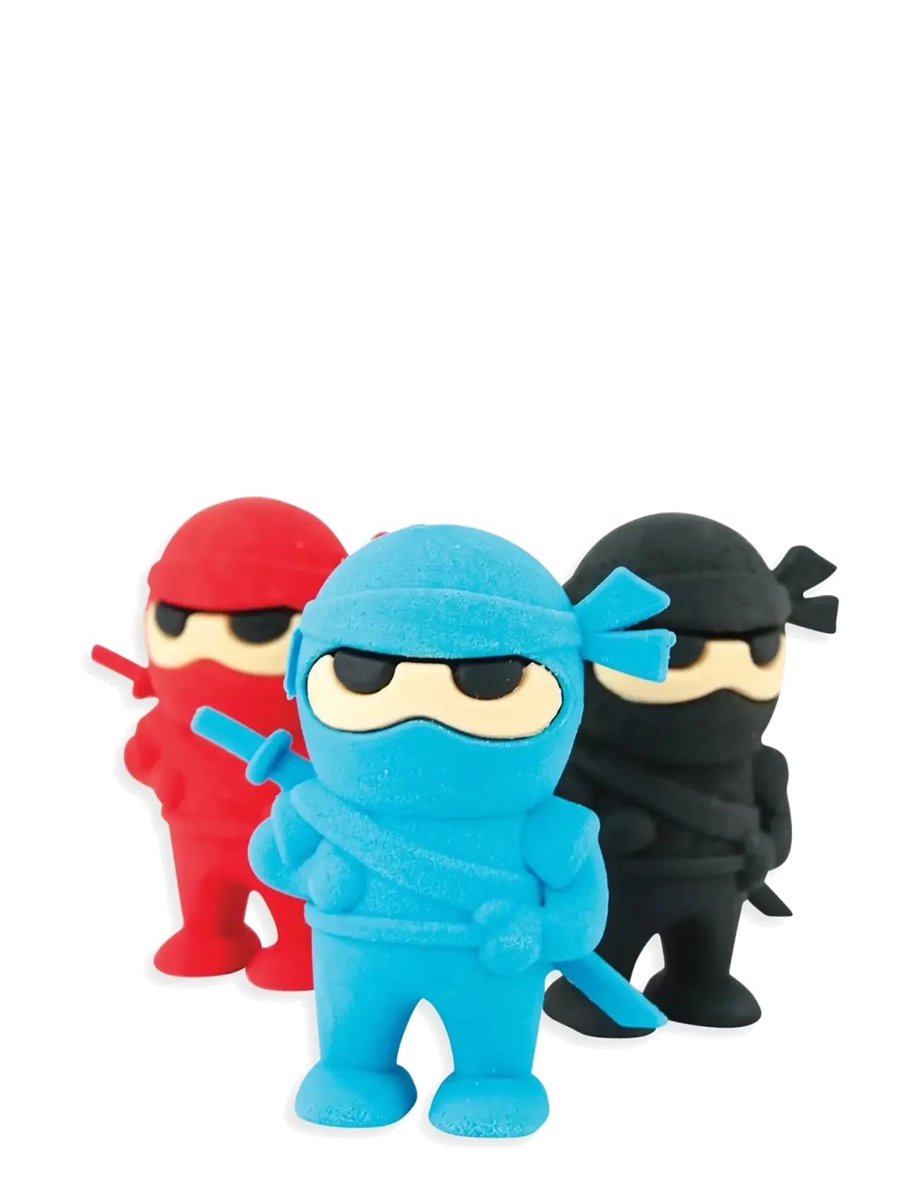 Ooly - Eraser 3 pcs - Ninja - kirjatarbed - multi - 1