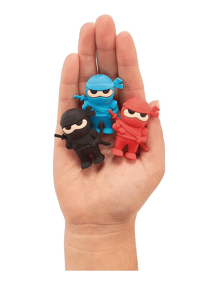 Ooly - Eraser 3 pcs - Ninja - kirjatarbed - multi - 2