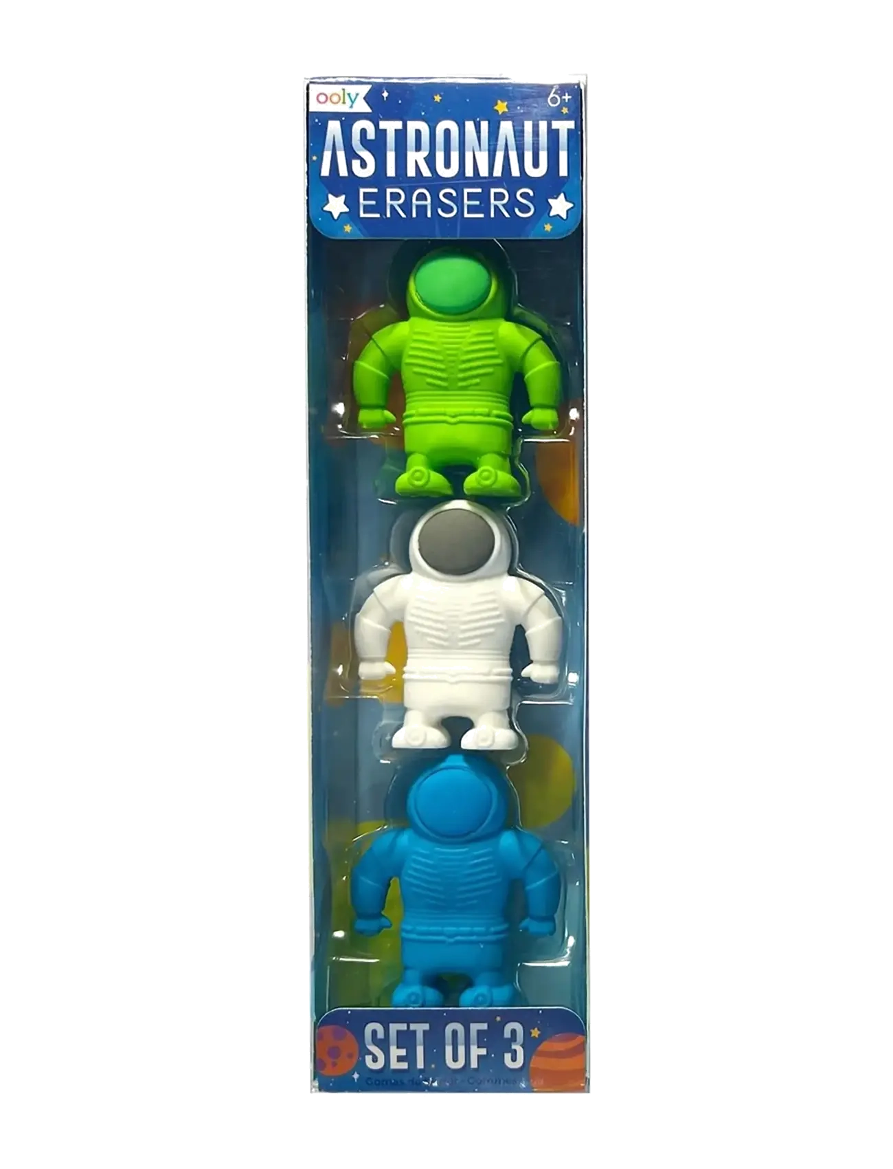 Ooly Eraser - Astronaut 3 pcs - Ooly - MULTI / green
