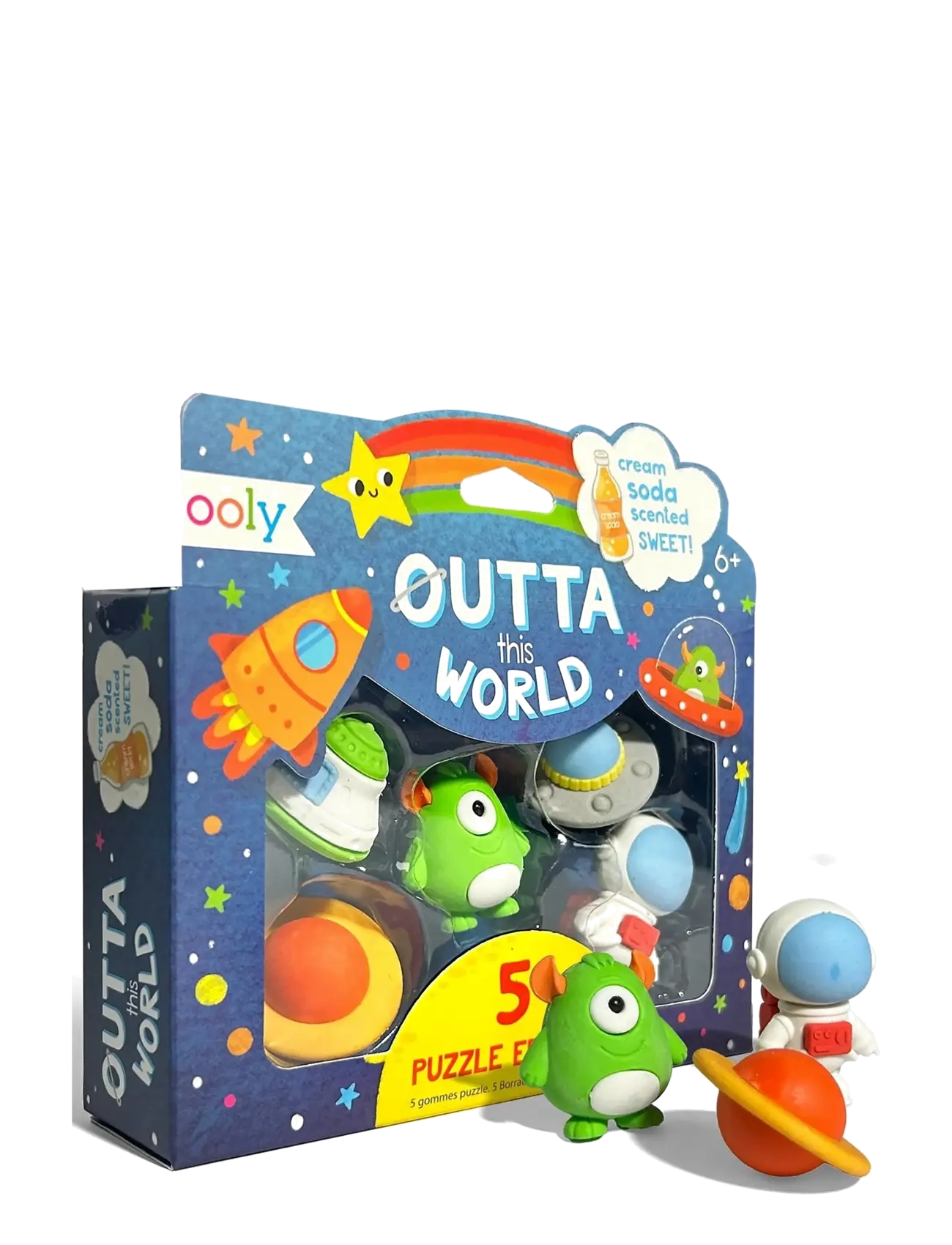 Ooly - Scented Eraser 5 pcs - Outta This World Cream Soda - skrivesæt - multi - 2