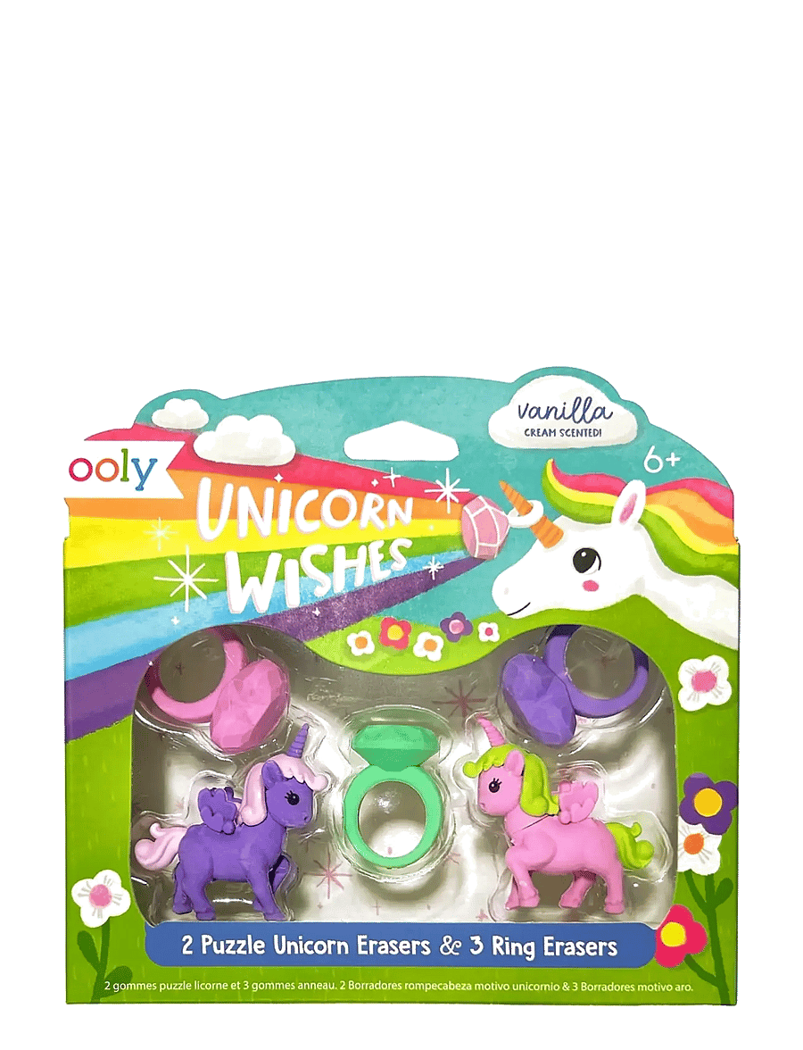 Ooly - Scented Eraser 5 pcs - Unicorn Wishes Vanilla - kirjatarbed - multi - 0