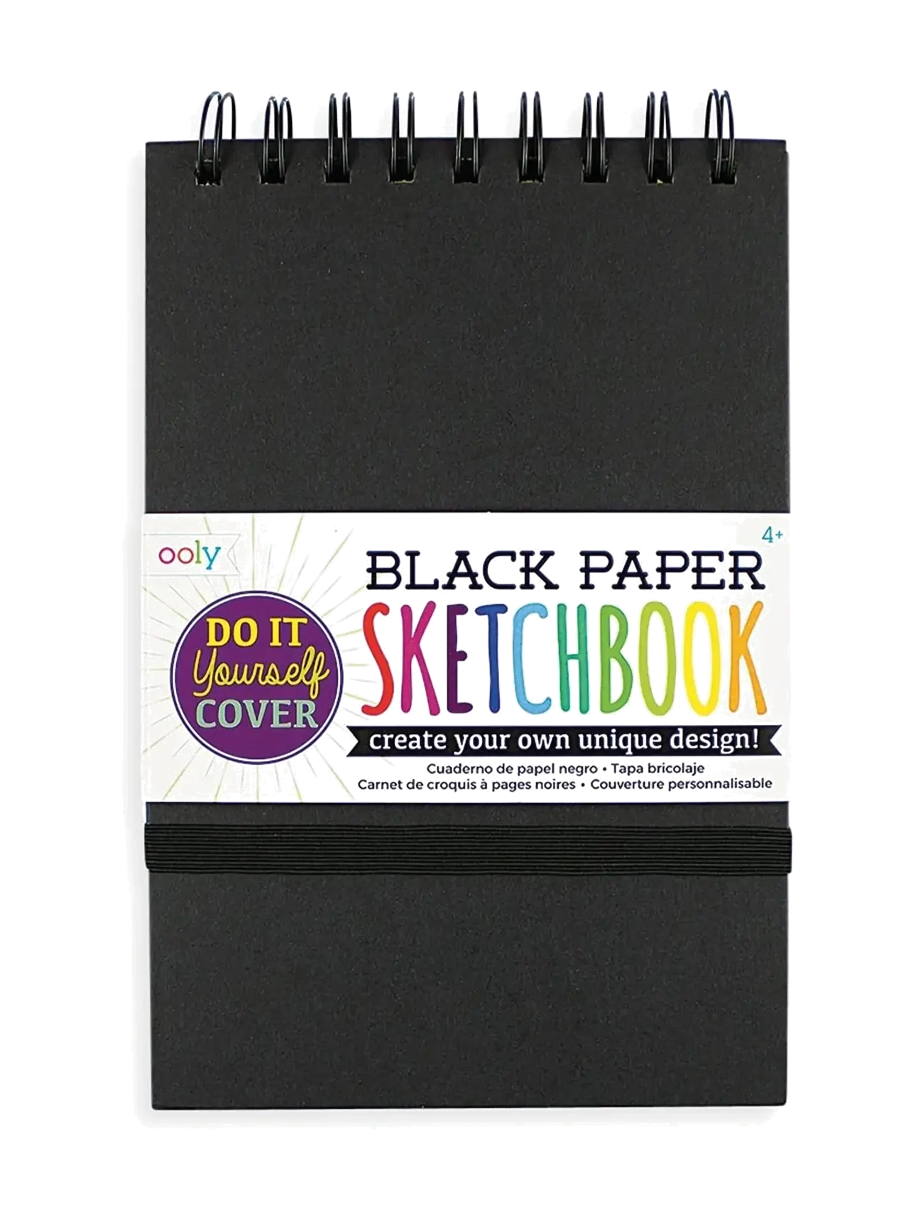 Ooly Sketchbook Diy Black 13X19 Cm, One Size, Drawing, Schwarz - Calendars & Notebooks, Kinder