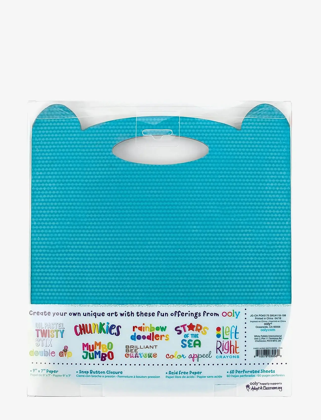 Ooly - Sketchbook - Carry Along Dog 23x18 cm - coloring & craft books - blue - 5