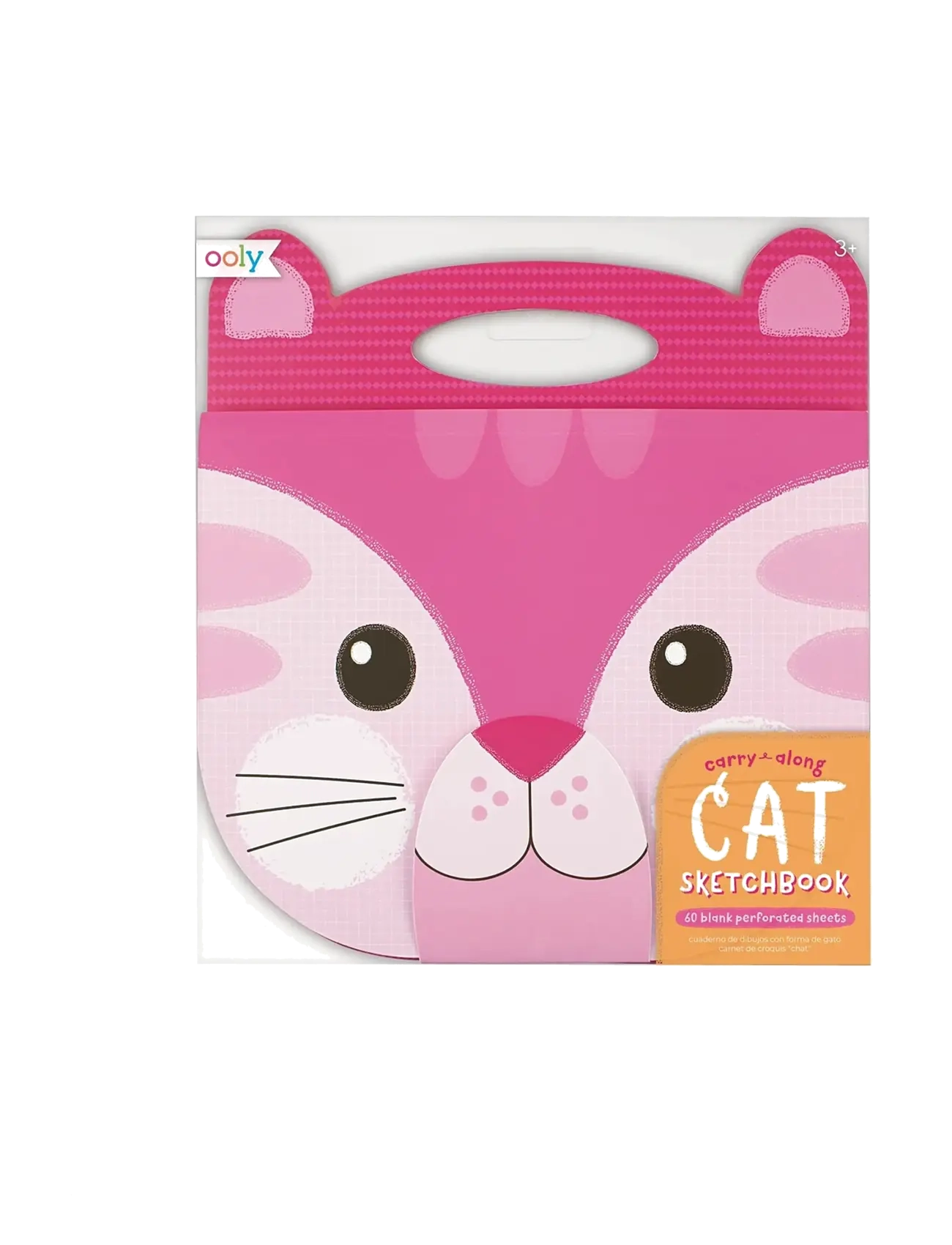 Ooly Sketchbook - Carry Along Cat 23x18 cm - Ooly - PINK / pink/rose