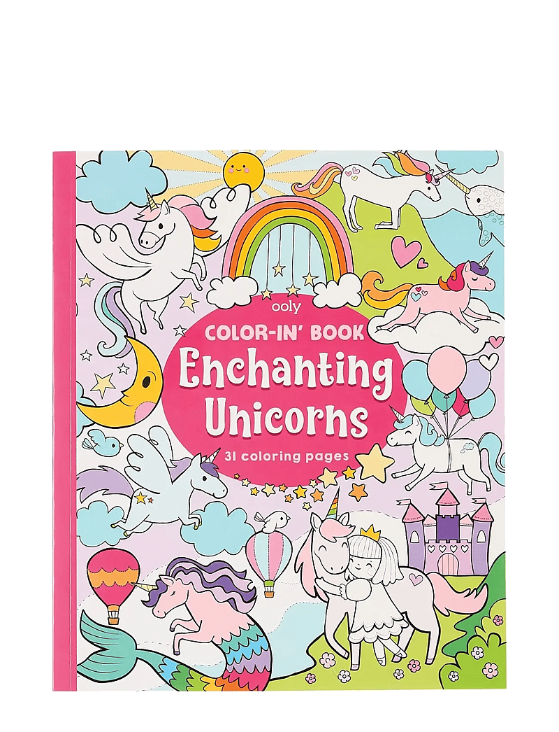 Ooly - Colouring Book - Enchanting Unicorns - värvimis- & käsitööraamatud - pink - 1