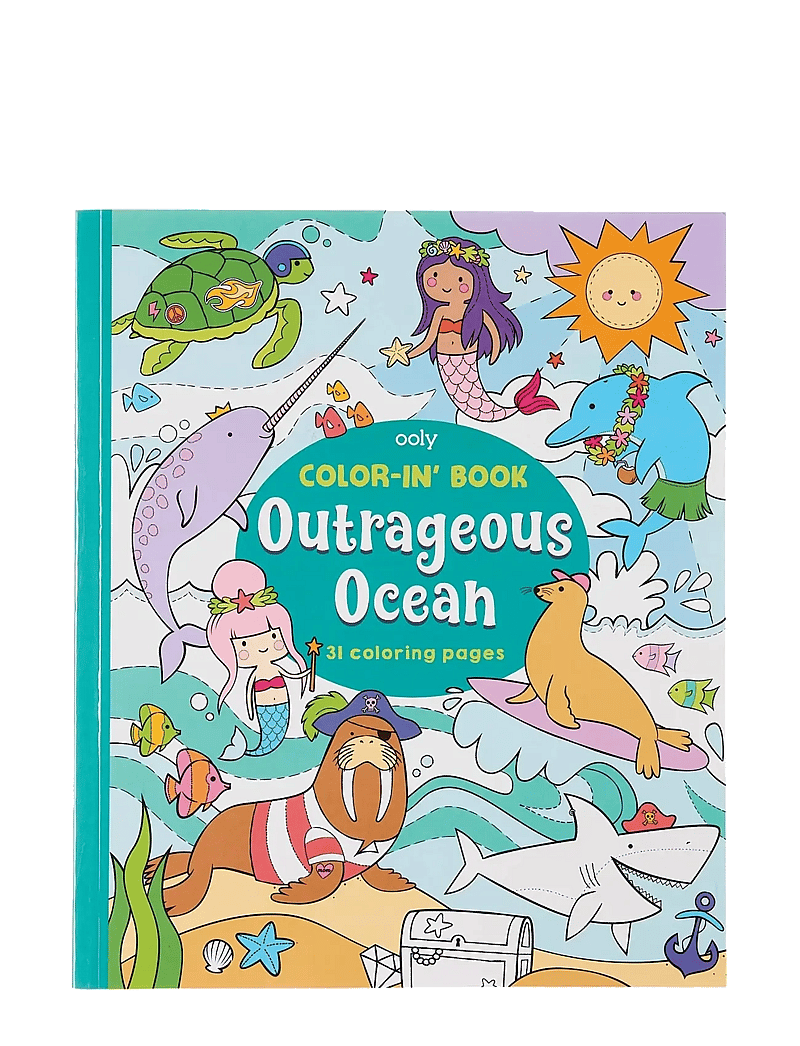Ooly - Colouring Book - Outrageous Ocean - värvimis- & käsitööraamatud - green - 0