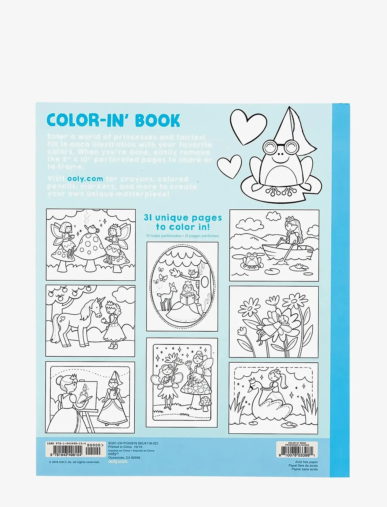 Ooly - Colouring Book - Princess and Fairies - coloring & craft books - blue - 4
