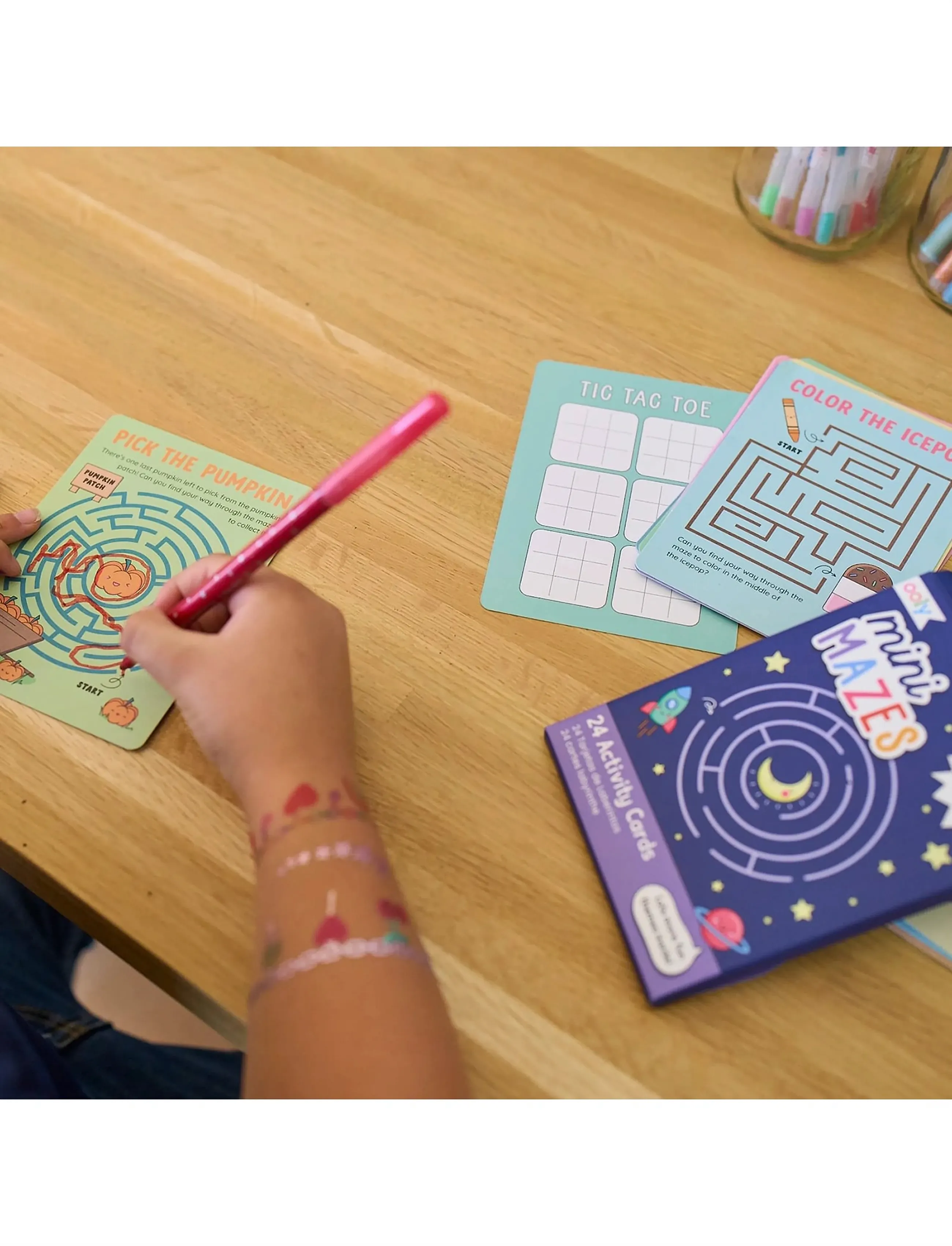 Ooly 24 Activity Cards Mini Mazes, One Size, Games, Mehrfarbig/gemustert - Card Kinder