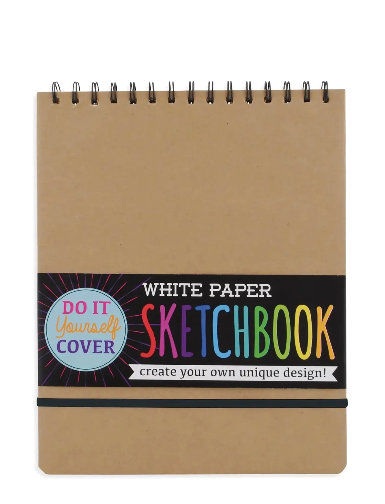 Ooly Sketchbook - DIY - White 20,5x26,5 cm - Mänguasjad - WHITE / brown