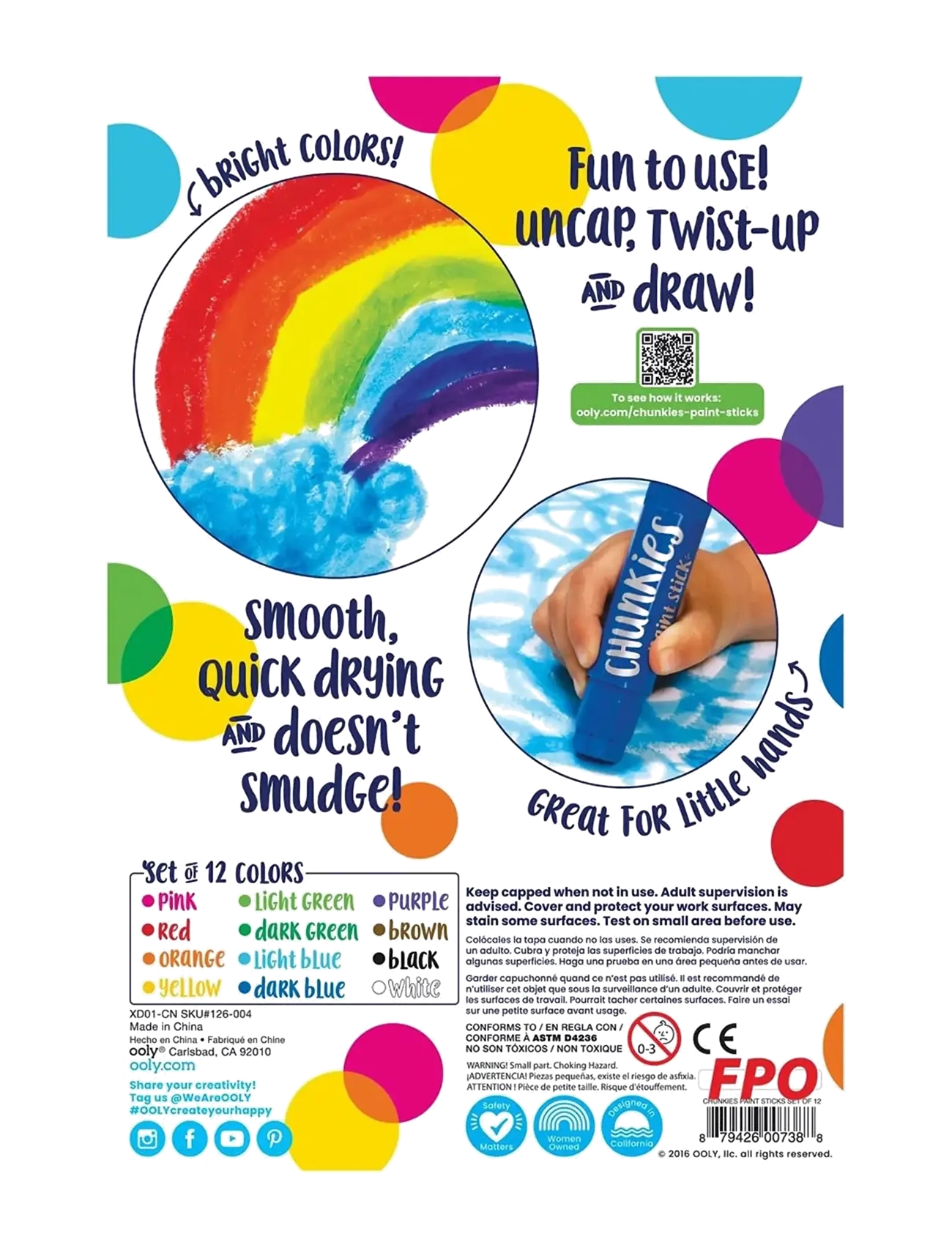 Ooly - Chunkies 12 pcs - Paint Stick Original - maling - multi - 2