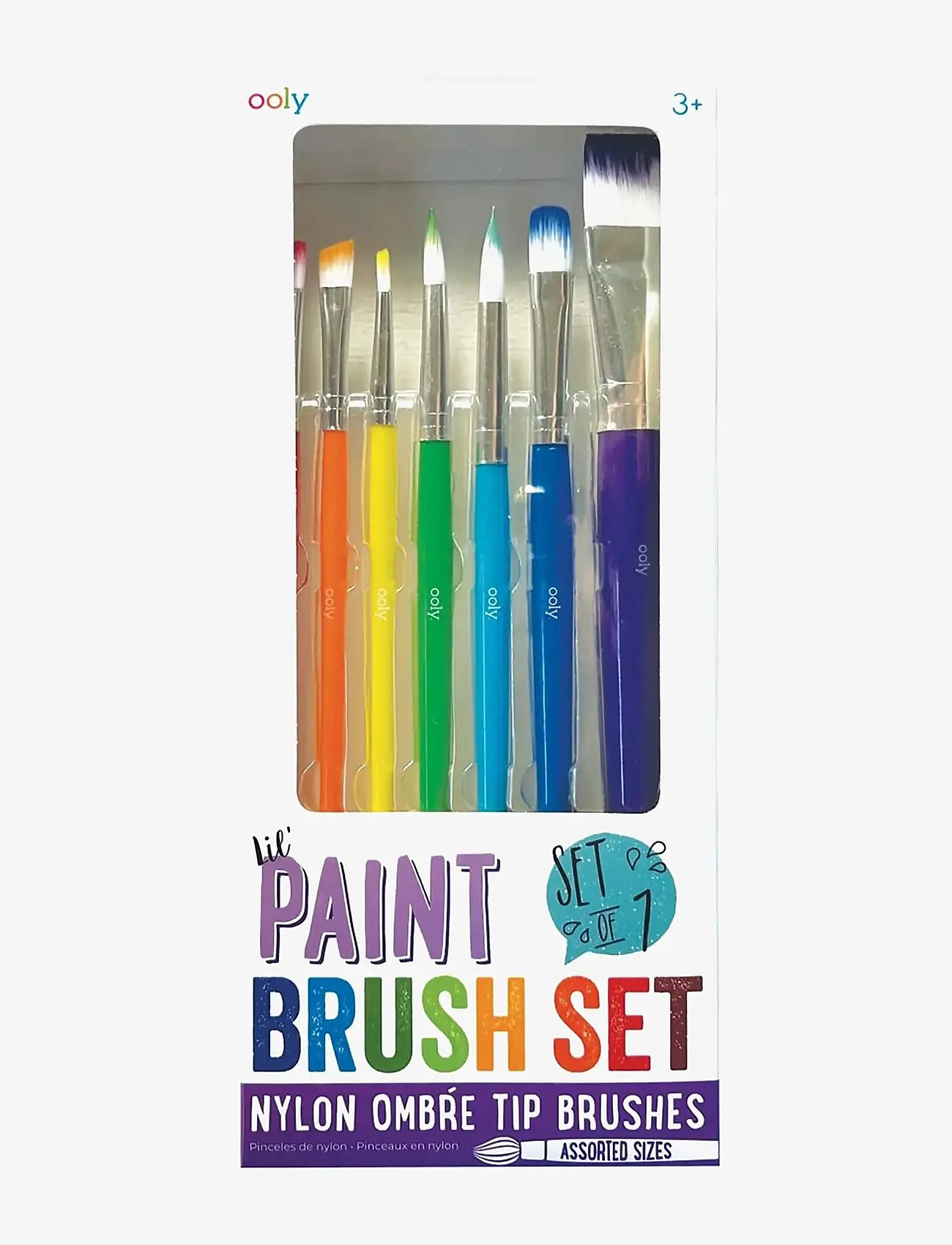 Ooly - Paint Brush Set 7 pcs - Lil Paint Nylon - skrivesæt - multi - 0
