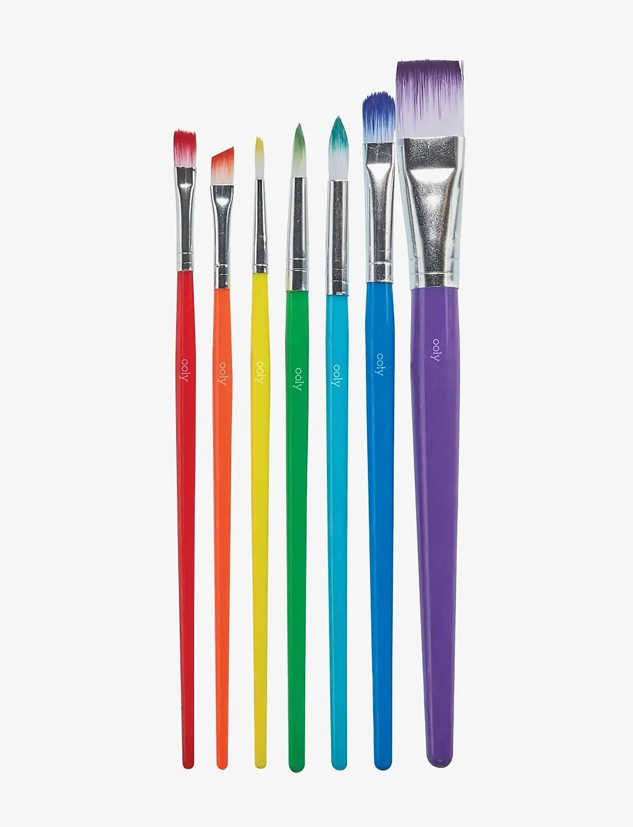 Ooly - Paint Brush Set 7 pcs - Lil Paint Nylon - skrivesæt - multi - 1