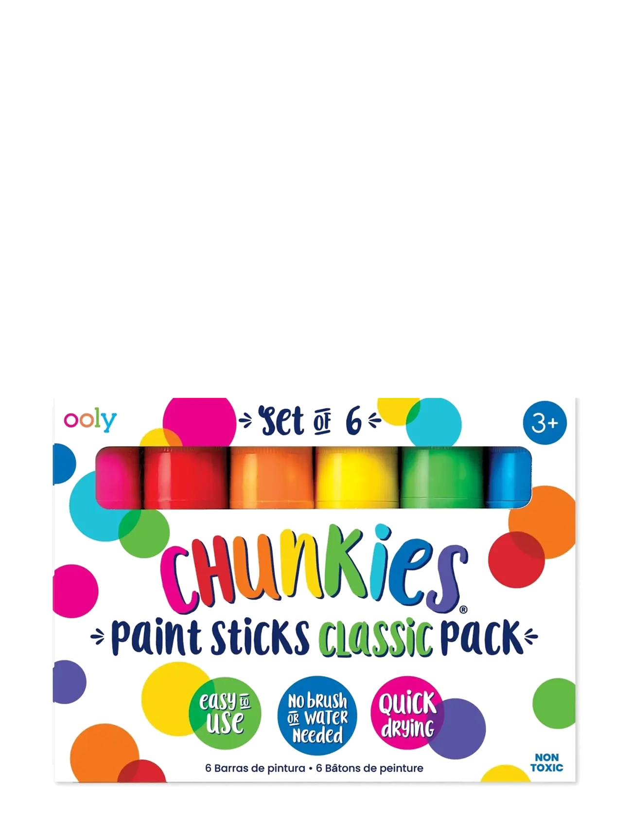 Ooly Chunkies 6 pcs - Paint Stick Classic - Värvid - MULTI / multi