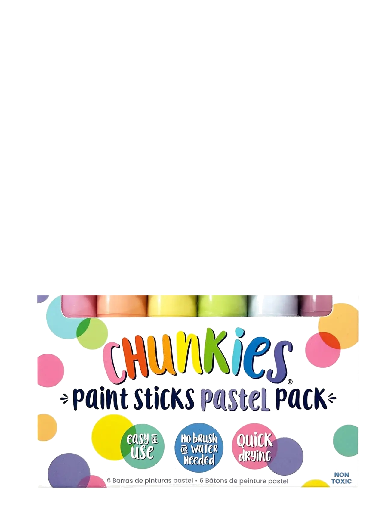Ooly Chunkies 6 pcs - Paint Stick Pastel - Värvid - MULTI / multi