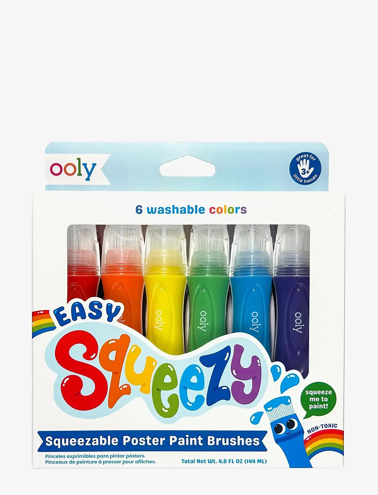 Ooly - Poster Paint in Brush 6 pcs - Easy Squeezy - värvid - multi - 1