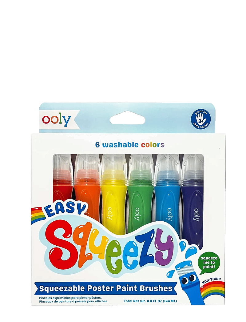 Ooly - Poster Paint in Brush 6 pcs - Easy Squeezy - värvid - multi - 1