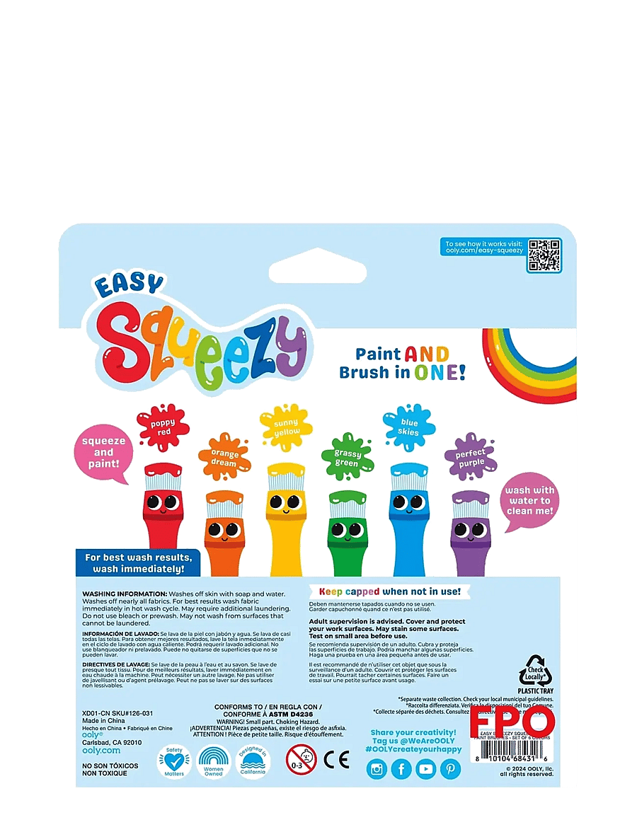 Ooly - Poster Paint in Brush 6 pcs - Easy Squeezy - farben - multi - 5