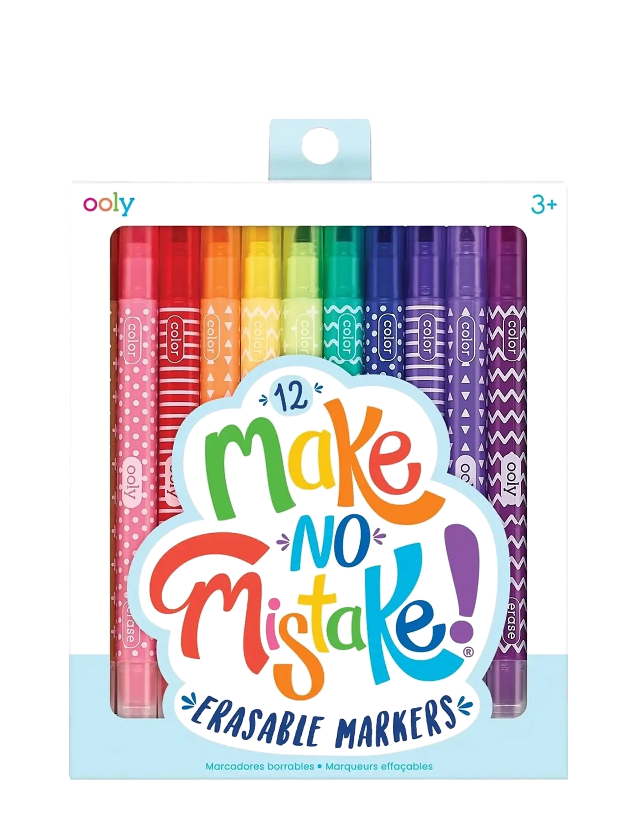 Ooly Markers 12 Pcs - Erasable - Make No Mistake, One Size, Multi/patterned, Drawing > Pencils, Børn