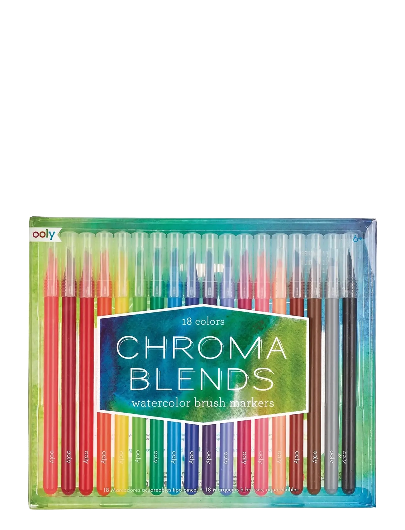 Ooly Brush Markers 18 pcs - Chroma Blends - Watercolour - Toys - MULTI / multi