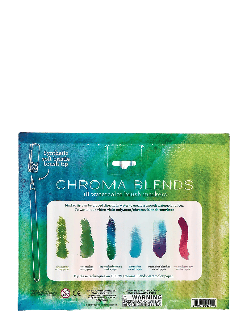 Ooly - Brush Markers 18 pcs - Chroma Blends - Watercolour - värvid - multi - 3