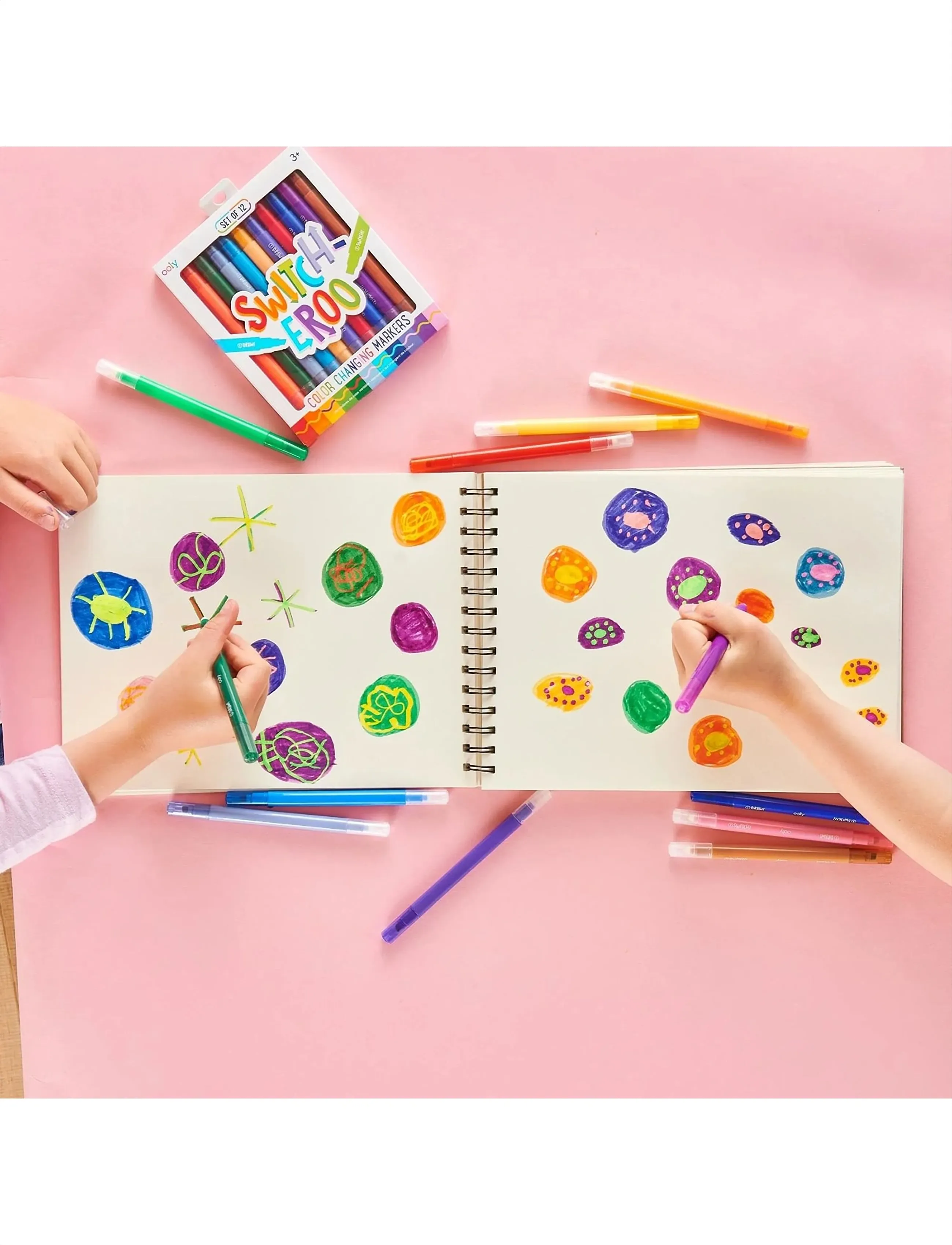 Ooly Magic Markers 12 Pcs - Switch-Eroo, One Size, Multi/patterned, Drawing > Pencils, Børn