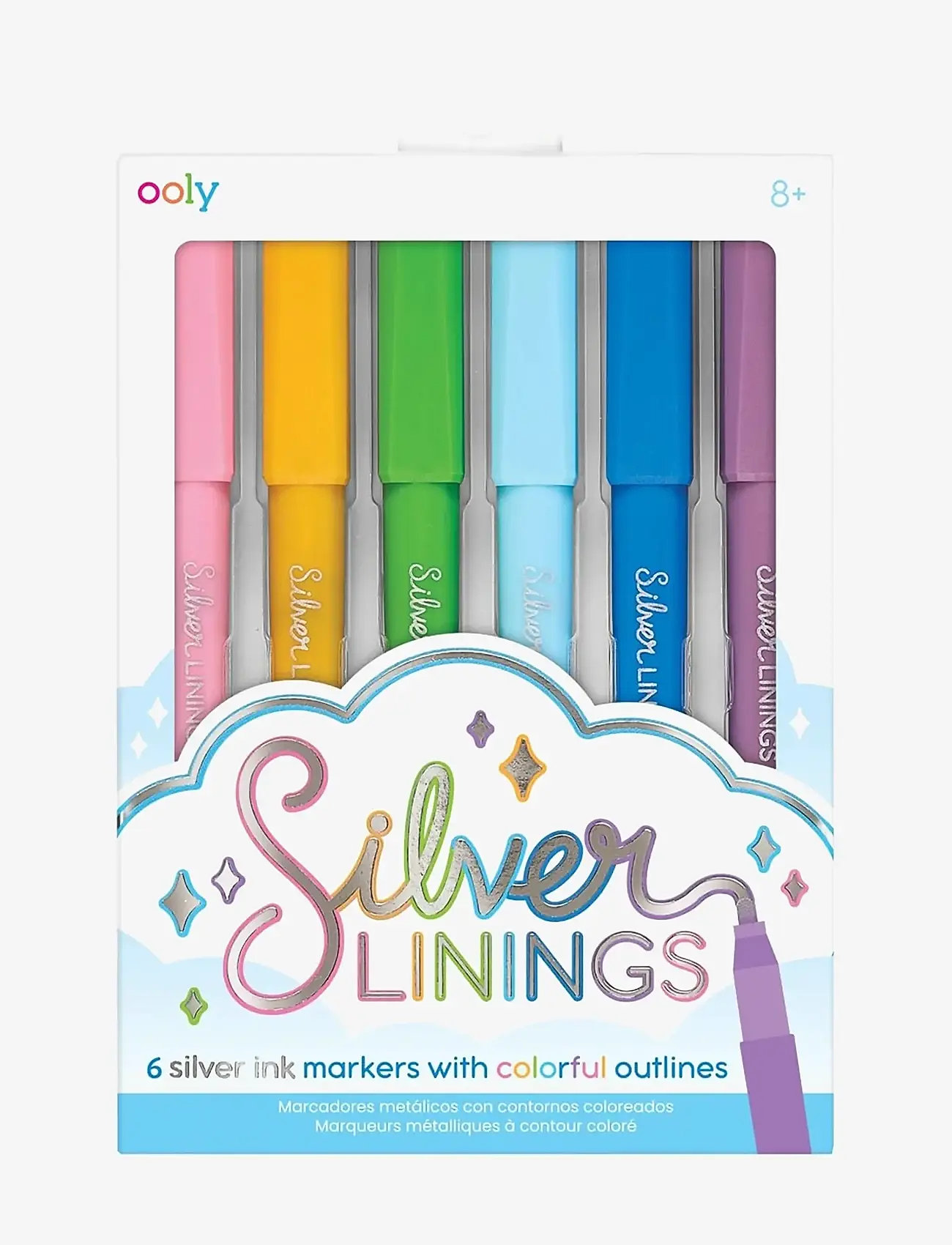 Ooly - Outline Markers 6 pcs - Silver Linings - pencils - multi - 0