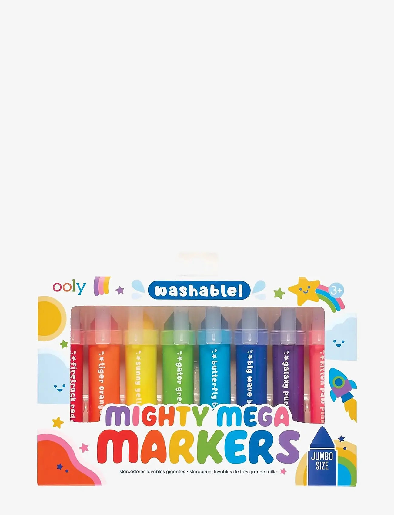 Ooly - Mega Markers 8 pcs - Washable - zīmuļi - multi - 0
