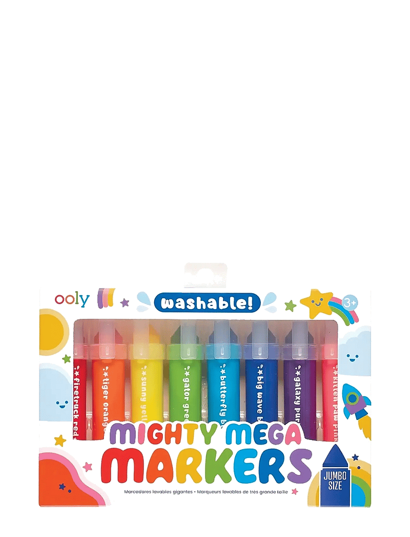 Ooly - Mega Markers 8 pcs - Washable - pliiatsid - multi - 0