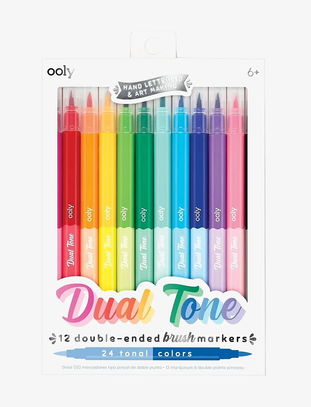 Ooly - Brush Markers 12 pcs - Double Sided - Dual Tone - blyanter - multi - 0