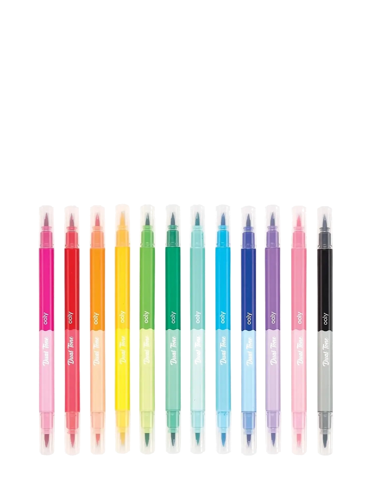 Ooly - Brush Markers 12 pcs - Double Sided - Dual Tone - pencils - multi - 1