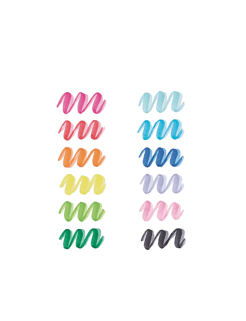 Ooly - Brush Markers 12 pcs - Double Sided - Dual Tone - pliiatsid - multi - 2