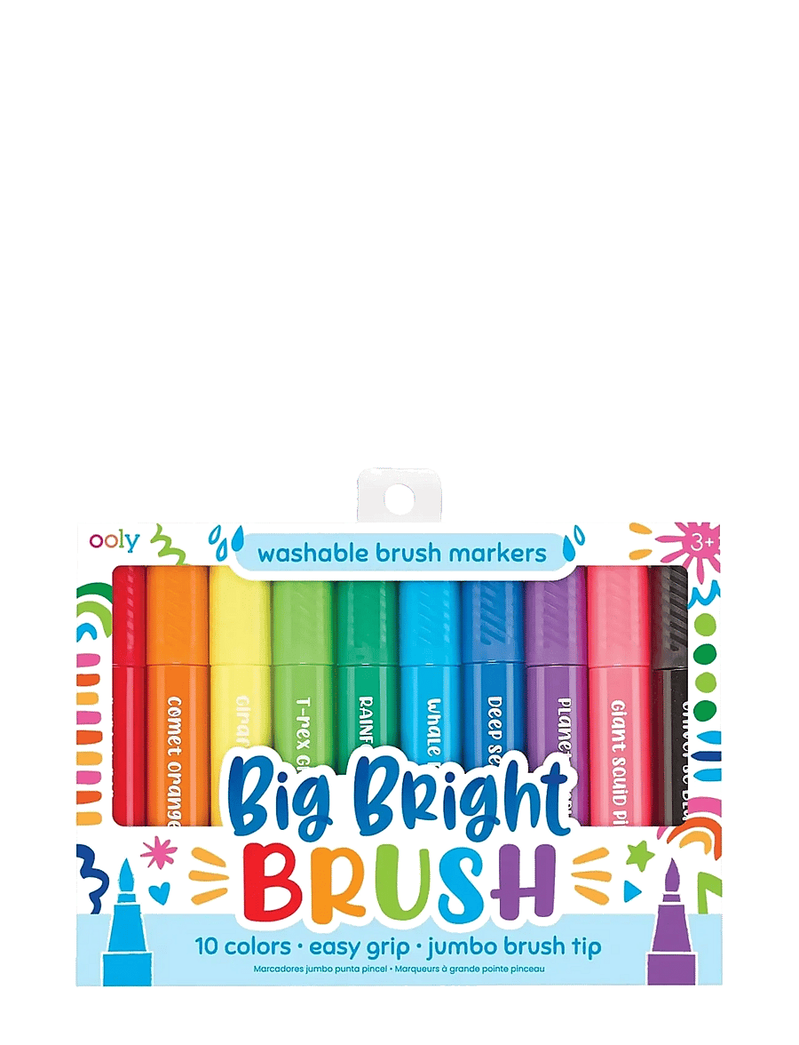 Ooly - Jumbo Brush Markers 10 pcs - Washable - Big Bright - bleistifte - multi - 0
