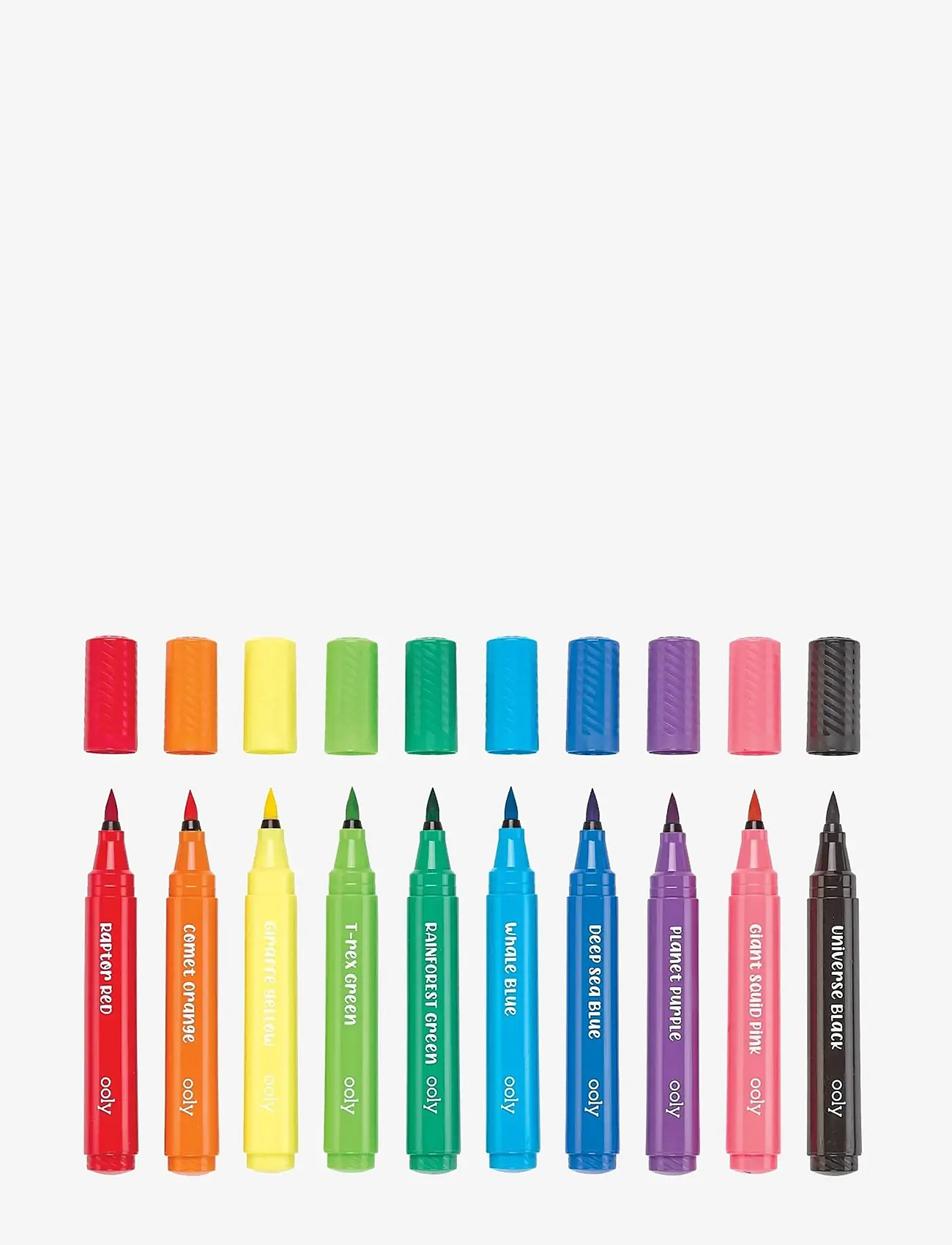 Ooly - Jumbo Brush Markers 10 pcs - Washable - Big Bright - pencils - multi - 1