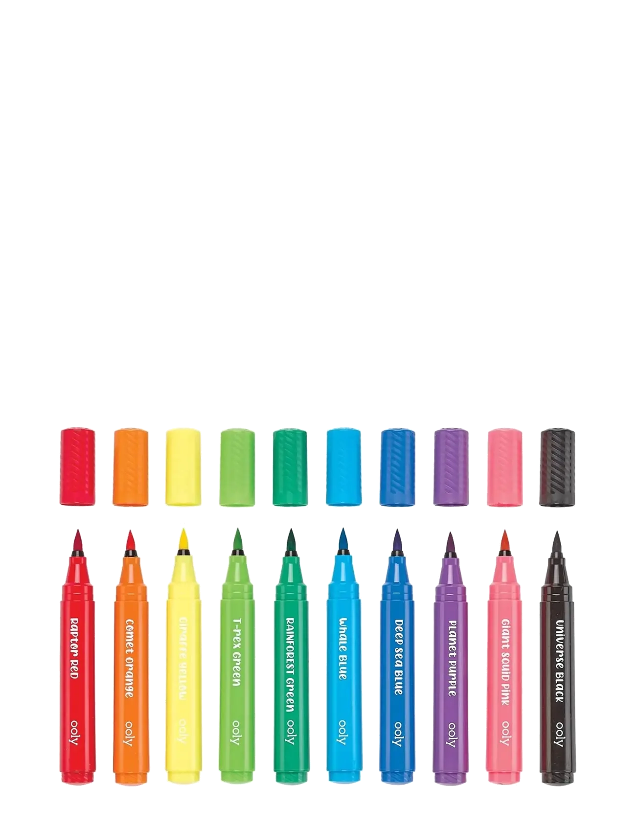 Ooly - Jumbo Brush Markers 10 pcs - Washable - Big Bright - blyanter - multi - 1
