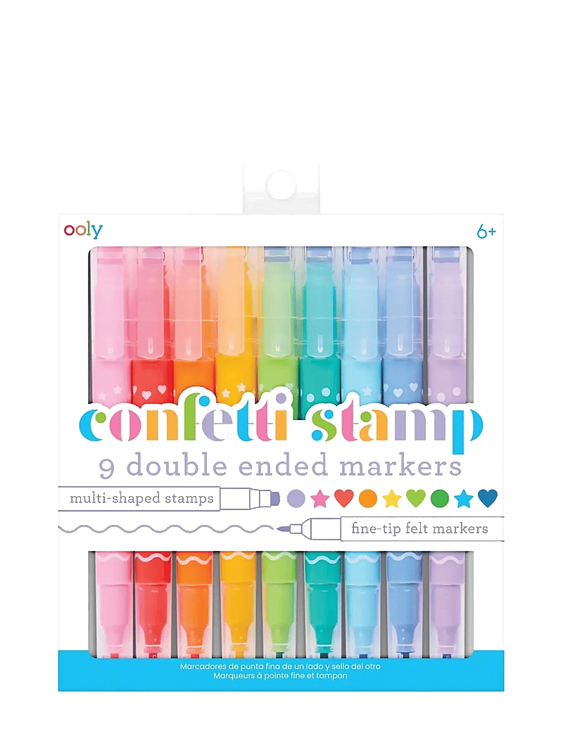 Ooly - Markers with Stamp 9 pcs - Confetti - bleistifte - multi - 0