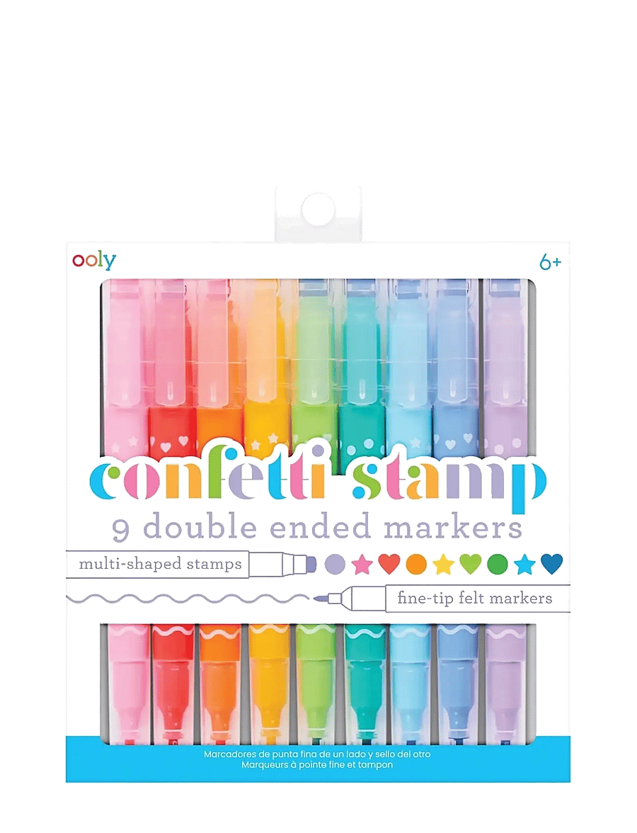 Ooly - Markers with Stamp 9 pcs - Confetti - bleistifte - multi - 0