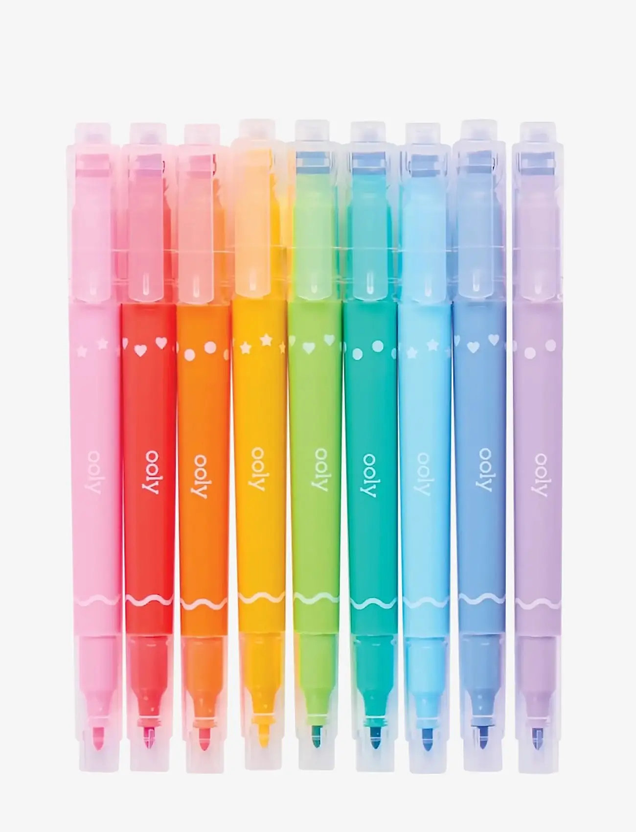 Ooly - Markers with Stamp 9 pcs - Confetti - pennor - multi - 1
