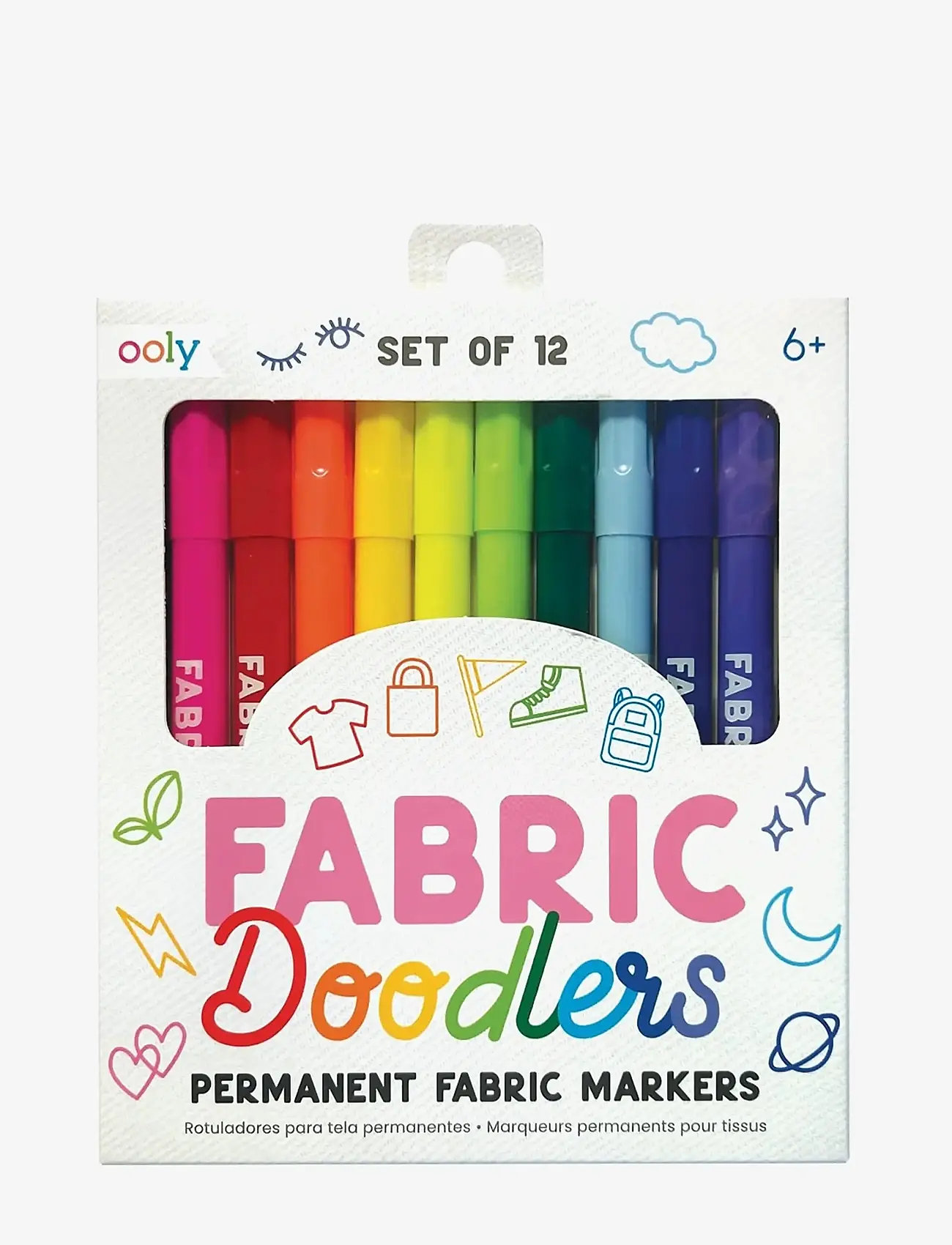 Ooly - Fabric Markers 12 pcs - Doodlers - bleistifte - multi - 1