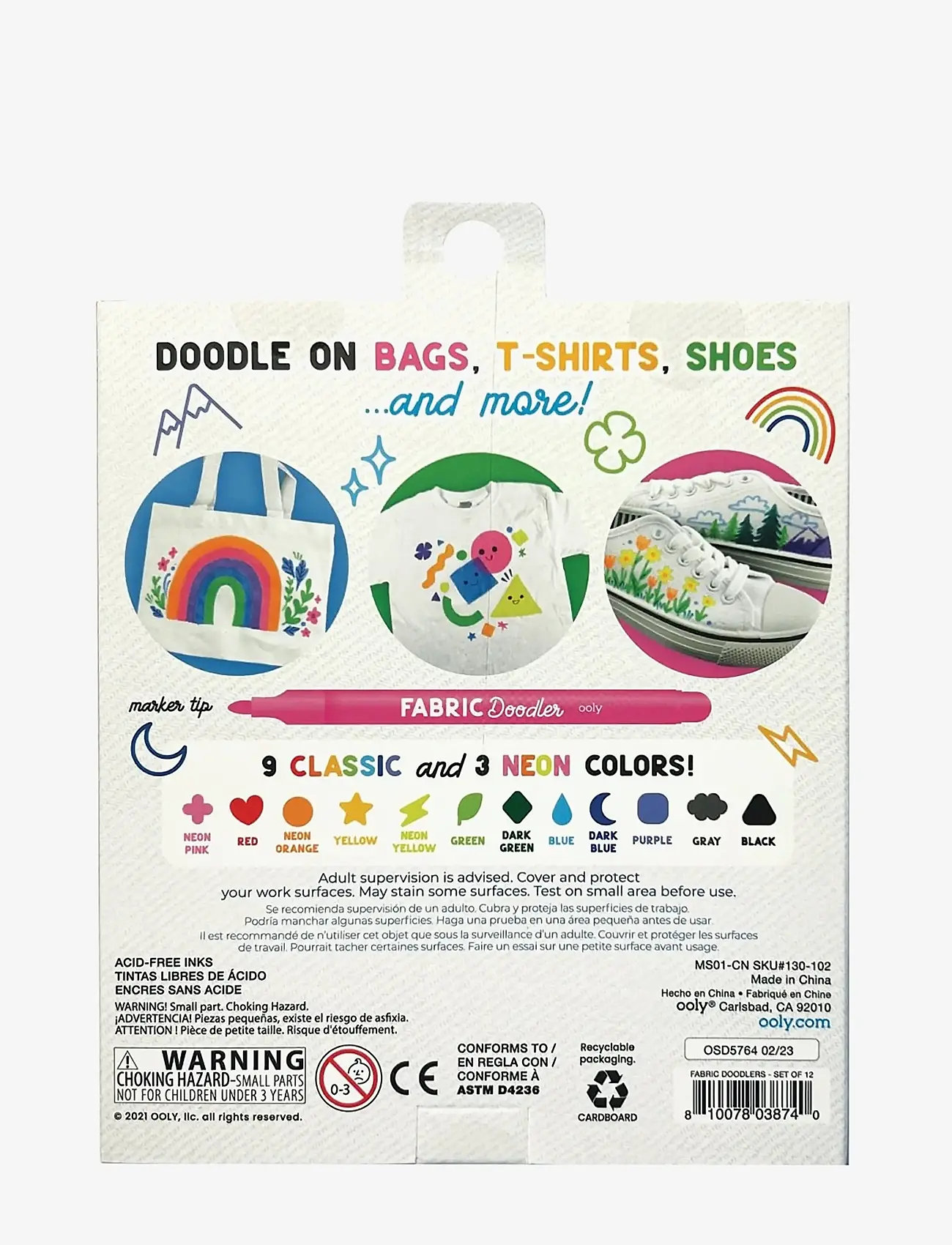 Ooly - Fabric Markers 12 pcs - Doodlers - bleistifte - multi - 5