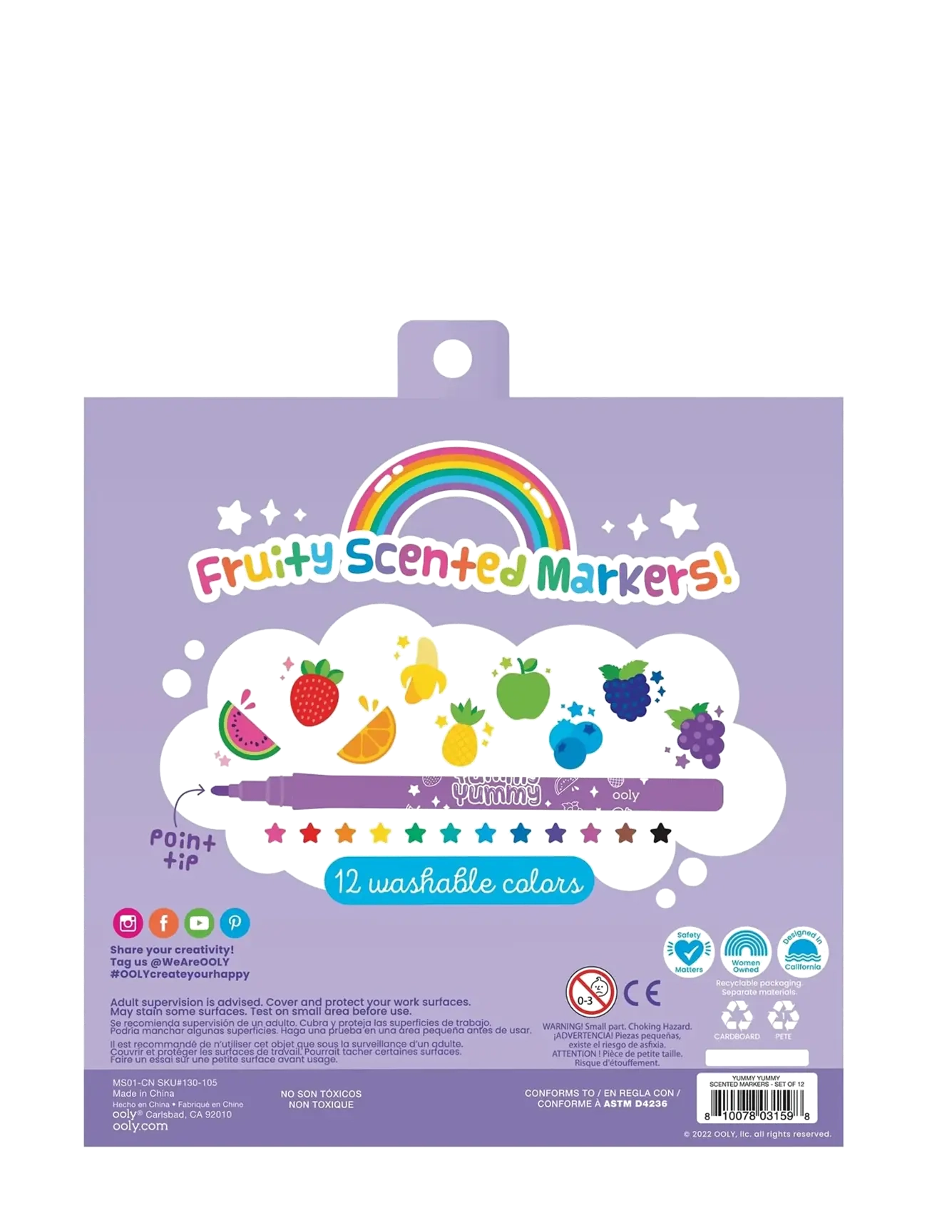 Ooly - Scented Markers 12 pcs - Yummy Yummy - crayons - multi - 4