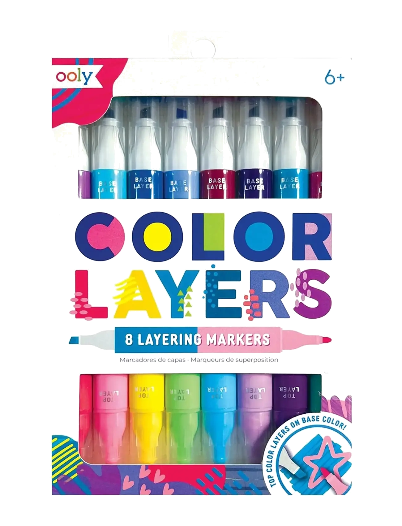 Ooly Markers 8 Pcs Double Sided Colour Layers, One Size, Drawing, Rosa - Stationery, Kinder