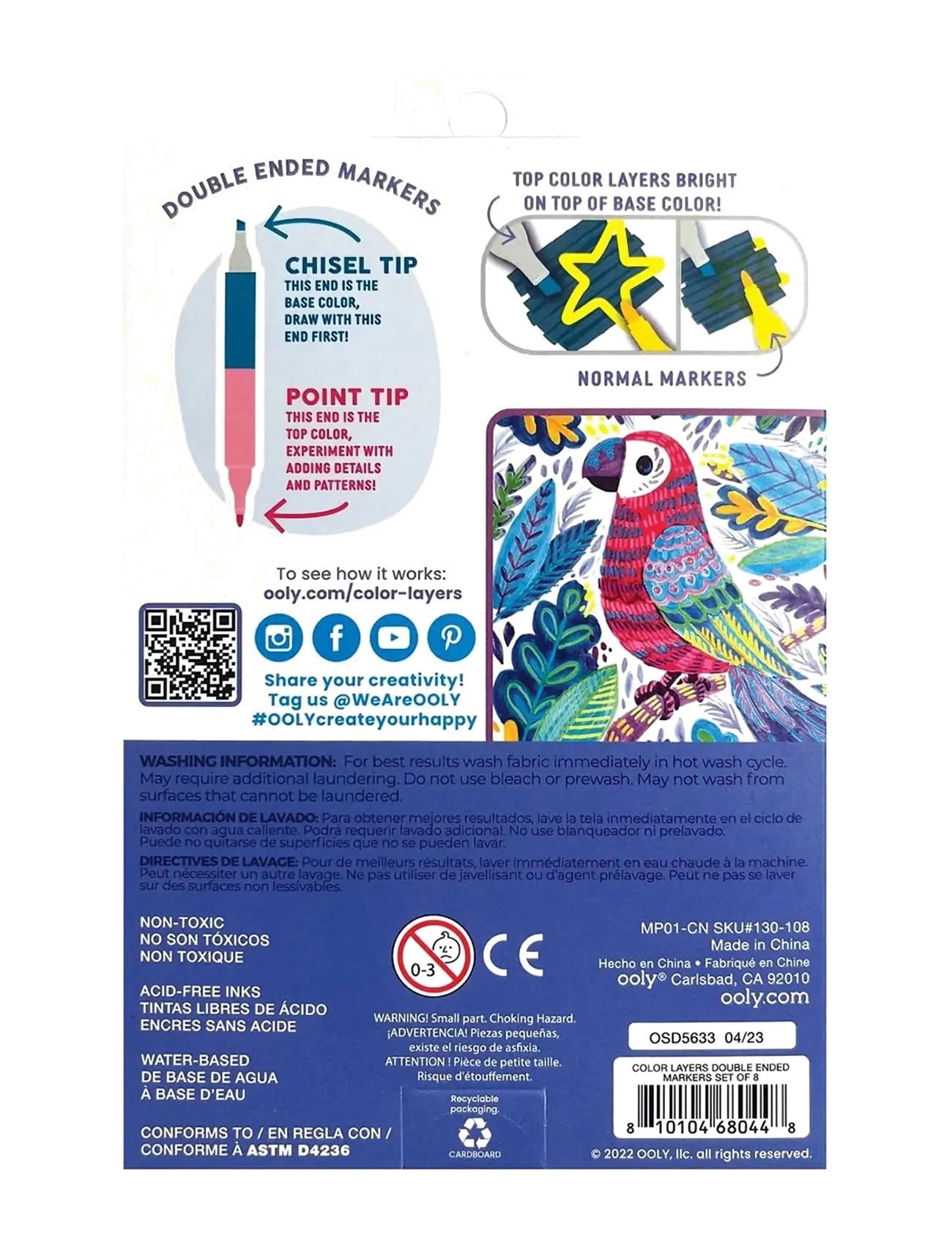 Ooly - Markers 8 pcs - Double Sided - Colour Layers - kanceliarinės prekės - multi - 2